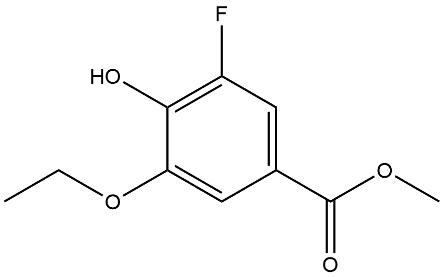 Methyl 3-ethoxy-5-fluoro-4-hydroxybenzoate Structure