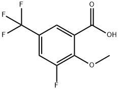 3-Fluoro-2-methoxy-5-(trifluoromethyl)benzoic acid Structure