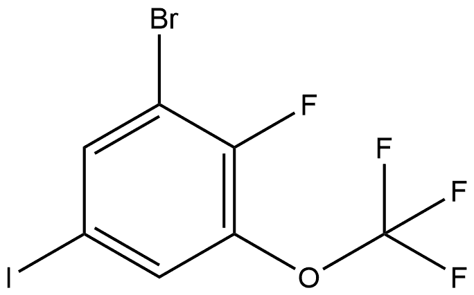 1-Bromo-2-fluoro-5-iodo-3-(trifluoromethoxy)benzene Structure