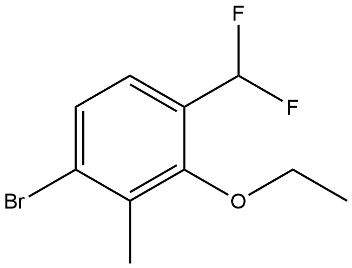 1-Bromo-4-(difluoromethyl)-3-ethoxy-2-methylbenzene Structure