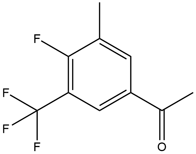 1-(4-fluoro-3-methyl-5-(trifluoromethyl)phenyl)ethan-1-one Structure