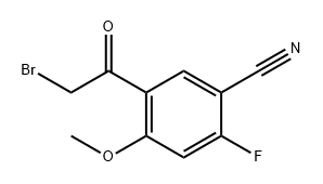 Benzonitrile, 5-(2-bromoacetyl)-2-fluoro-4-methoxy- Structure