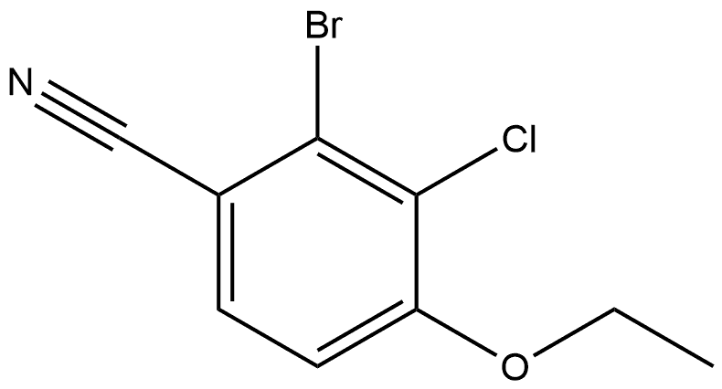 2-Bromo-3-chloro-4-ethoxybenzonitrile Structure