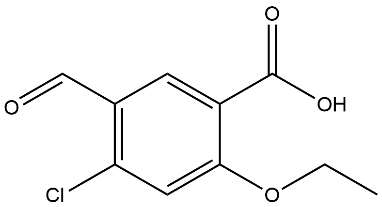 4-Chloro-2-ethoxy-5-formylbenzoic acid Structure