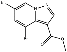 Pyrazolo[1,5-a]pyridine-3-carboxylic acid, 4,6-dibromo-, methyl ester Structure