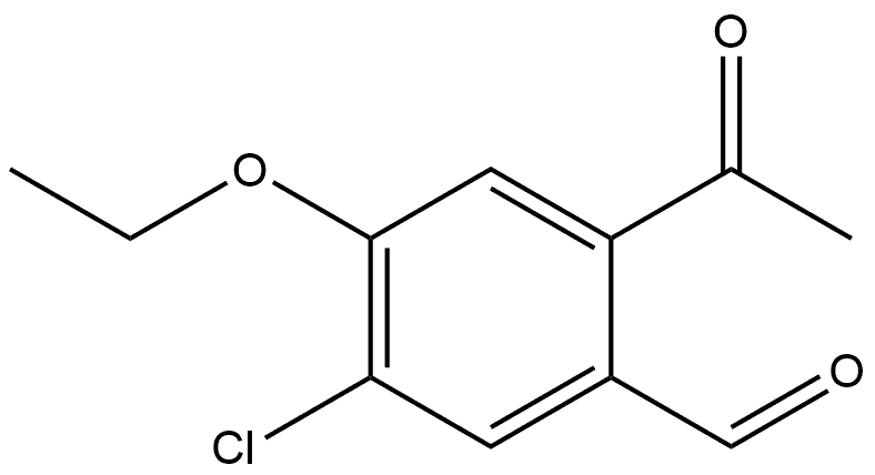 2-Acetyl-5-chloro-4-ethoxybenzaldehyde Structure