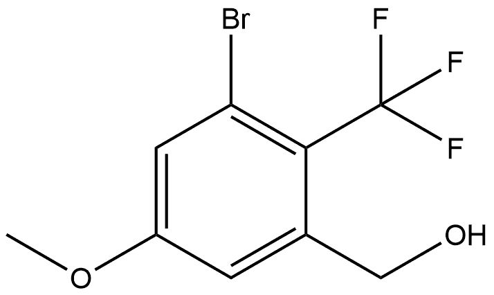 3-Bromo-5-methoxy-2-(trifluoromethyl)benzenemethanol Structure