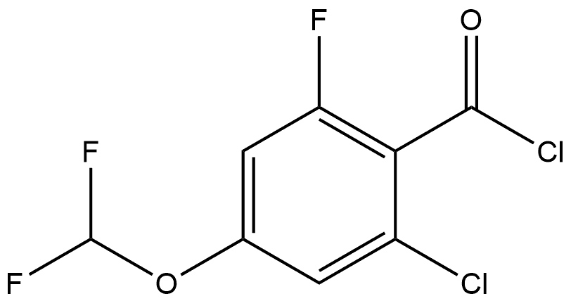 2-Chloro-4-(difluoromethoxy)-6-fluorobenzoyl chloride Structure