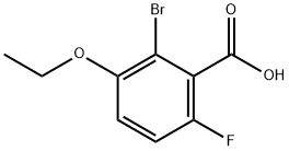 2-bromo-3-ethoxy-6-fluorobenzoic acid Structure