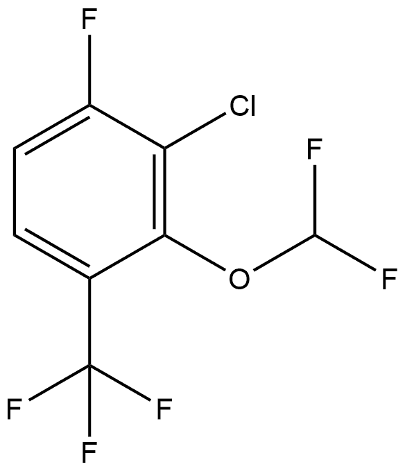 2-Chloro-3-(difluoromethoxy)-1-fluoro-4-(trifluoromethyl)benzene Structure