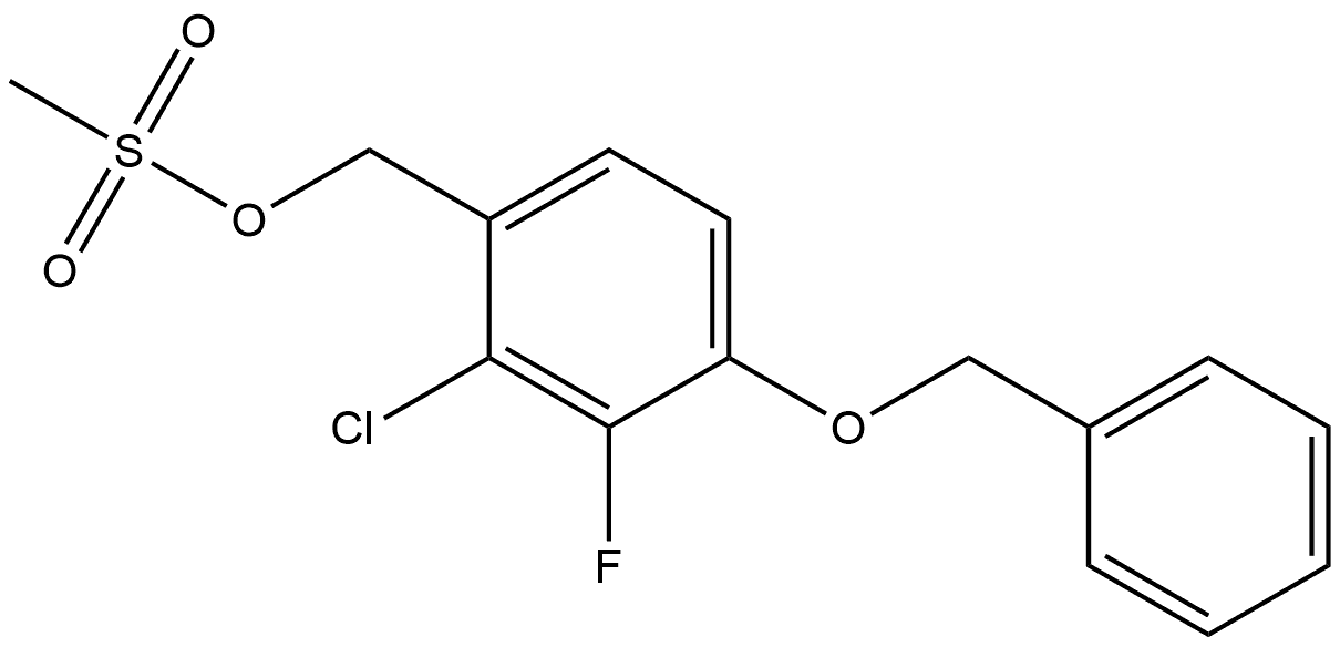 Benzenemethanol, 2-chloro-3-fluoro-4-(phenylmethoxy)-, 1-methanesulfonate Structure