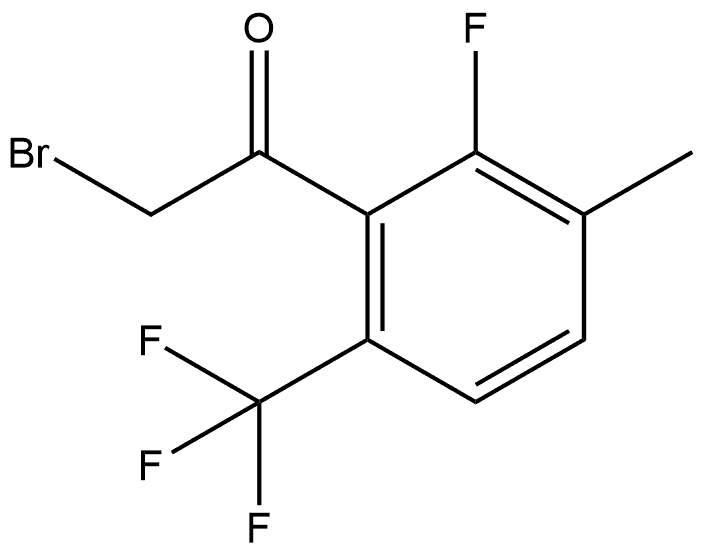 2-Bromo-1-[2-fluoro-3-methyl-6-(trifluoromethyl)phenyl]ethanone Structure