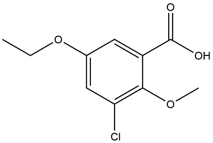 3-Chloro-5-ethoxy-2-methoxybenzoic acid Structure