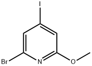 Pyridine, 2-bromo-4-iodo-6-methoxy- Structure