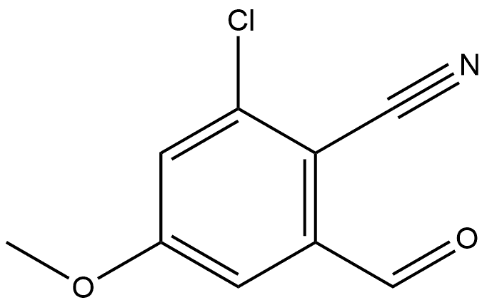 2-Chloro-6-formyl-4-methoxybenzonitrile Structure