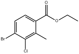 Benzoic acid, 4-bromo-3-chloro-2-methyl-, ethyl ester Structure