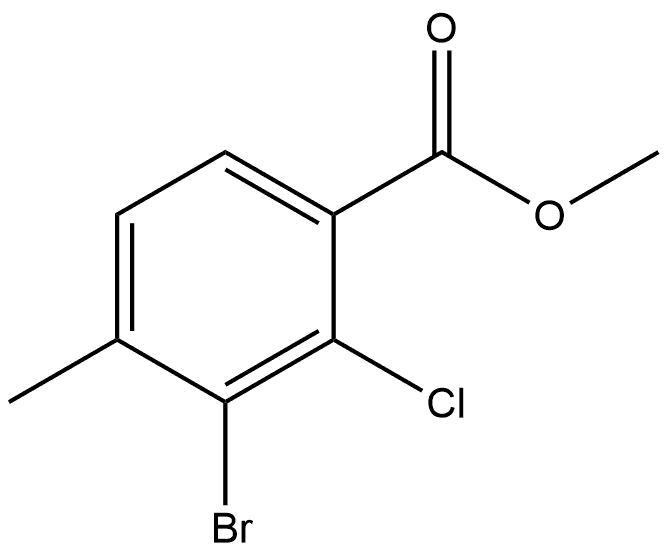 Methyl 3-bromo-2-chloro-4-methylbenzoate Structure