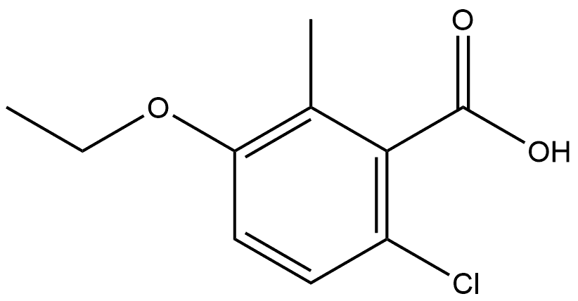 6-Chloro-3-ethoxy-2-methylbenzoic acid Structure