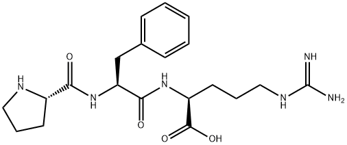 (S)-5-Guanidino-2-((S)-3-phenyl-2-((S)-pyrrolidine-2-carboxamido)propanamido)pentanoic acid Structure