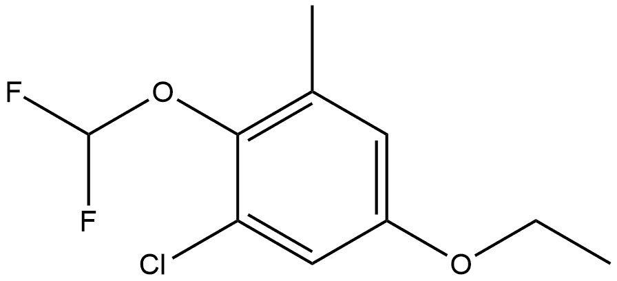 1-Chloro-2-(difluoromethoxy)-5-ethoxy-3-methylbenzene Structure