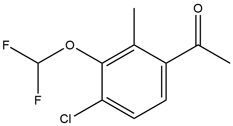 1-[4-Chloro-3-(difluoromethoxy)-2-methylphenyl]ethanone Structure