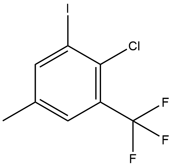 2-Chloro-1-iodo-5-methyl-3-(trifluoromethyl)benzene Structure