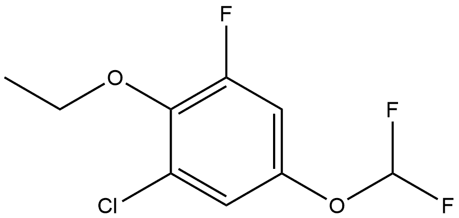 1-Chloro-5-(difluoromethoxy)-2-ethoxy-3-fluorobenzene Structure