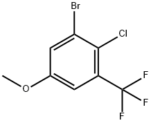 1-Bromo-2-chloro-5-methoxy-3-(trifluoromethyl)benzene Structure