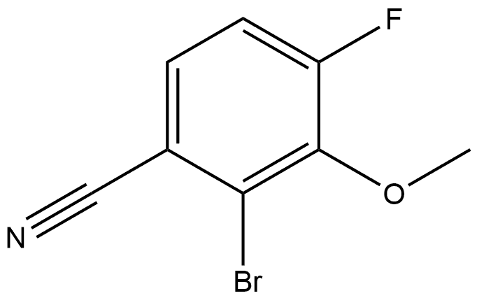 2-Bromo-4-fluoro-3-methoxybenzonitrile Structure