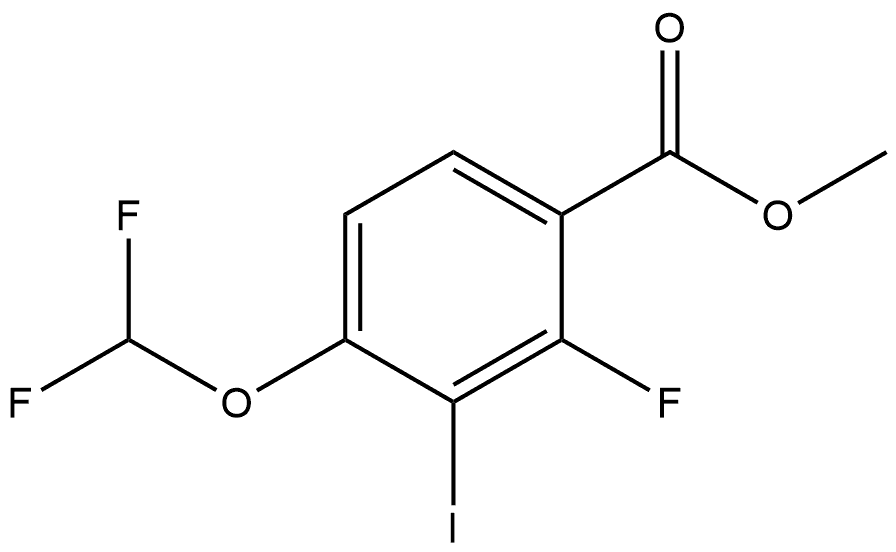 Methyl 4-(difluoromethoxy)-2-fluoro-3-iodobenzoate Structure