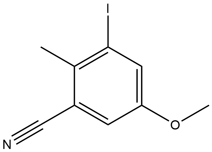 3-Iodo-5-methoxy-2-methylbenzonitrile Structure