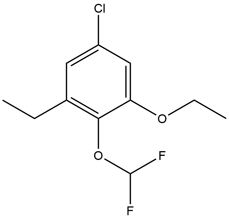 5-Chloro-2-(difluoromethoxy)-1-ethoxy-3-ethylbenzene Structure