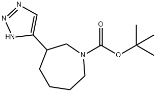 1H-Azepine-1-carboxylic acid, hexahydro-3-(1H-1,2,3-triazol-5-yl)-, 1,1-dimethylethyl ester 구조식 이미지