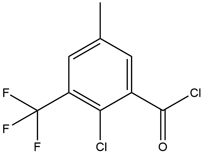 2-Chloro-5-methyl-3-(trifluoromethyl)benzoyl chloride Structure