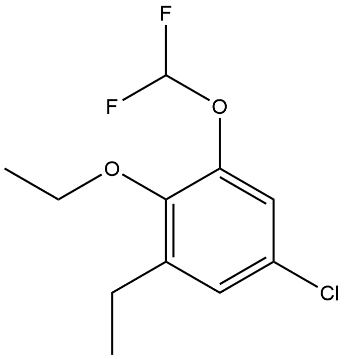 5-Chloro-1-(difluoromethoxy)-2-ethoxy-3-ethylbenzene Structure