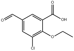 3-Chloro-2-ethoxy-5-formylbenzoic acid Structure