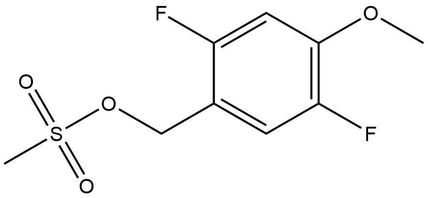 Benzenemethanol, 2,5-difluoro-4-methoxy-, 1-methanesulfonate Structure