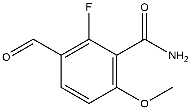 2-fluoro-3-formyl-6-methoxybenzamide Structure