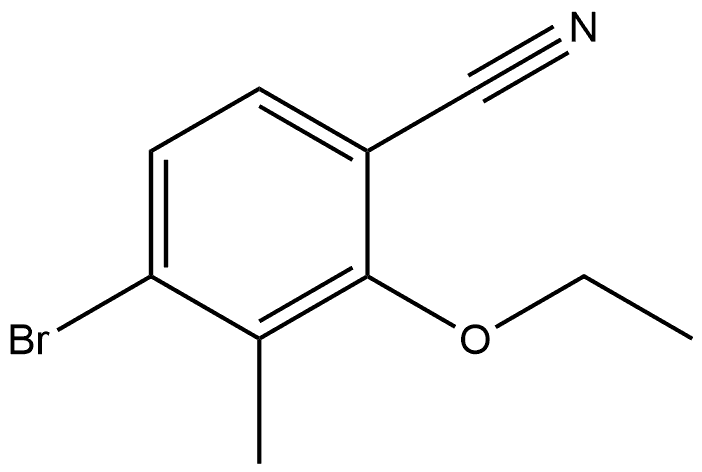 4-Bromo-2-ethoxy-3-methylbenzonitrile Structure