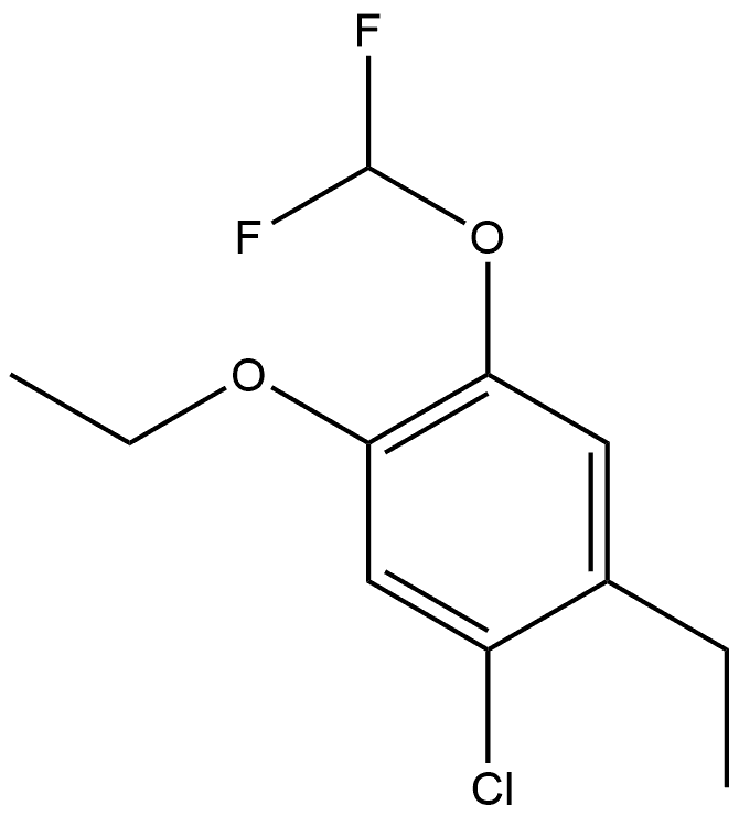 1-Chloro-4-(difluoromethoxy)-5-ethoxy-2-ethylbenzene Structure