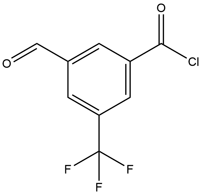 3-Formyl-5-(trifluoromethyl)benzoyl chloride Structure