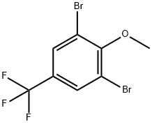 1,3-Dibromo-2-methoxy-5-(trifluoromethyl)benzene Structure