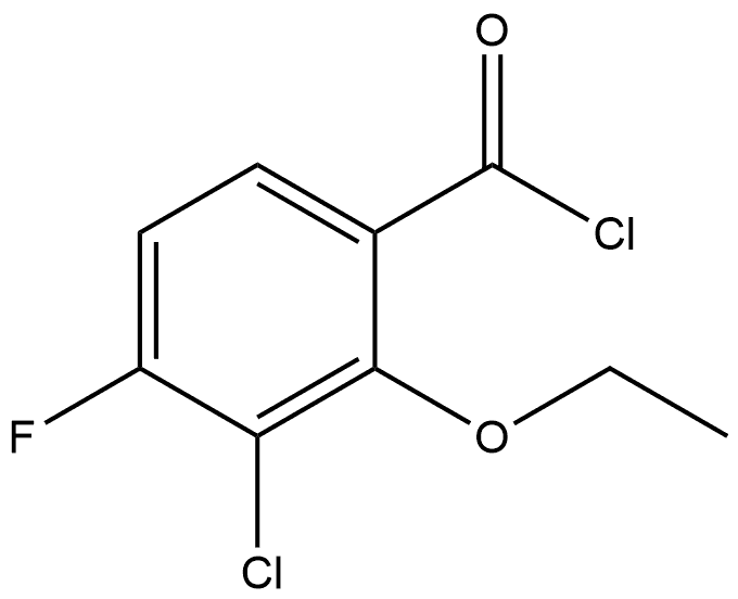 3-Chloro-2-ethoxy-4-fluorobenzoyl chloride Structure