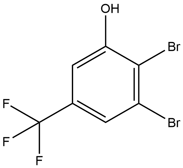 2,3-Dibromo-5-(trifluoromethyl)phenol Structure