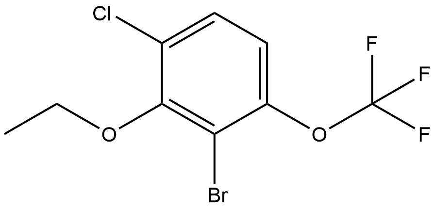 2-Bromo-4-chloro-3-ethoxy-1-(trifluoromethoxy)benzene Structure