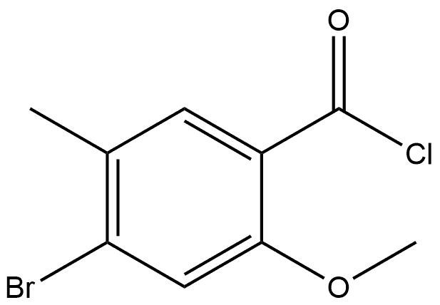 4-Bromo-2-methoxy-5-methylbenzoyl chloride Structure