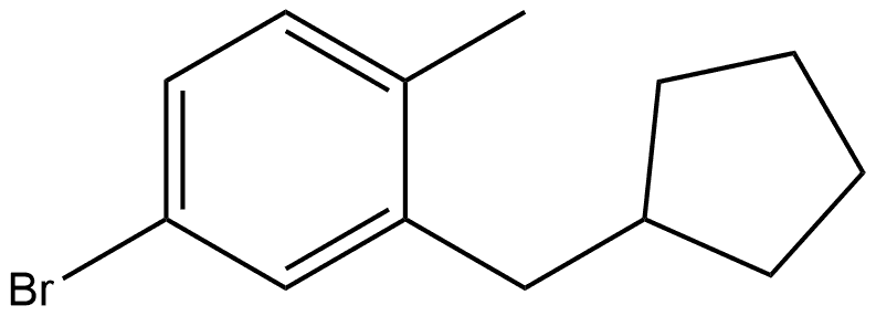 4-Bromo-2-(cyclopentylmethyl)-1-methylbenzene Structure