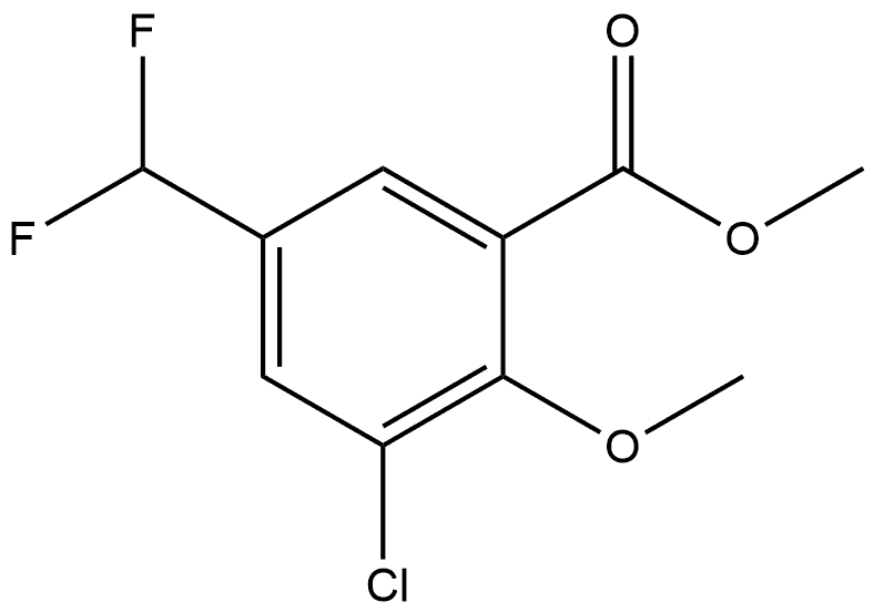 Methyl 3-chloro-5-(difluoromethyl)-2-methoxybenzoate Structure