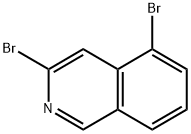 3,5-DIBROMOISOQUINOLINE 구조식 이미지