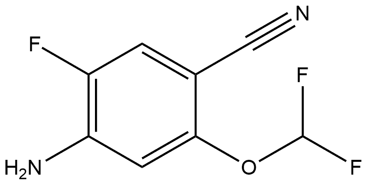 4-Amino-2-(difluoromethoxy)-5-fluorobenzonitrile 구조식 이미지